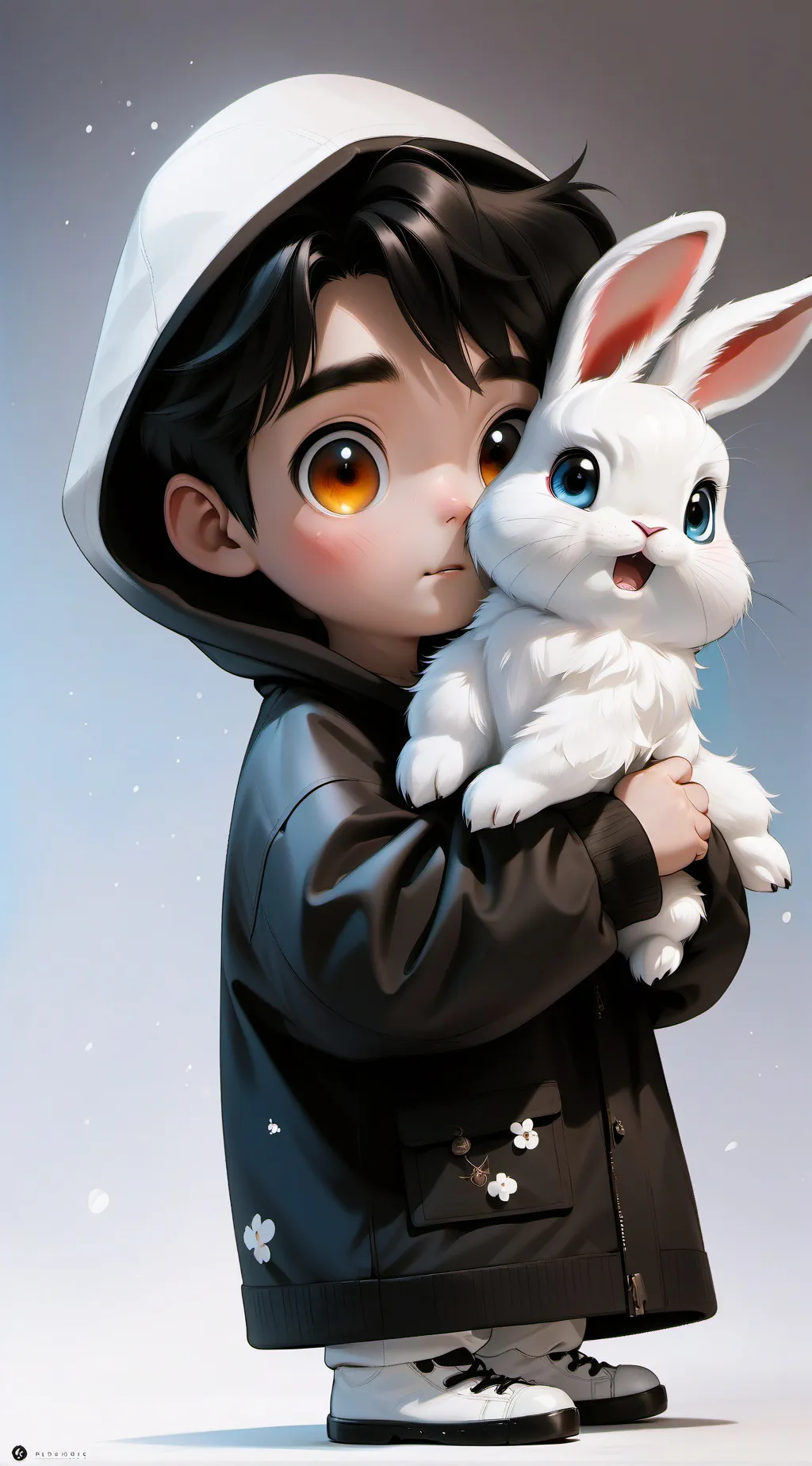 ai character: Gubby Roblox bunny background