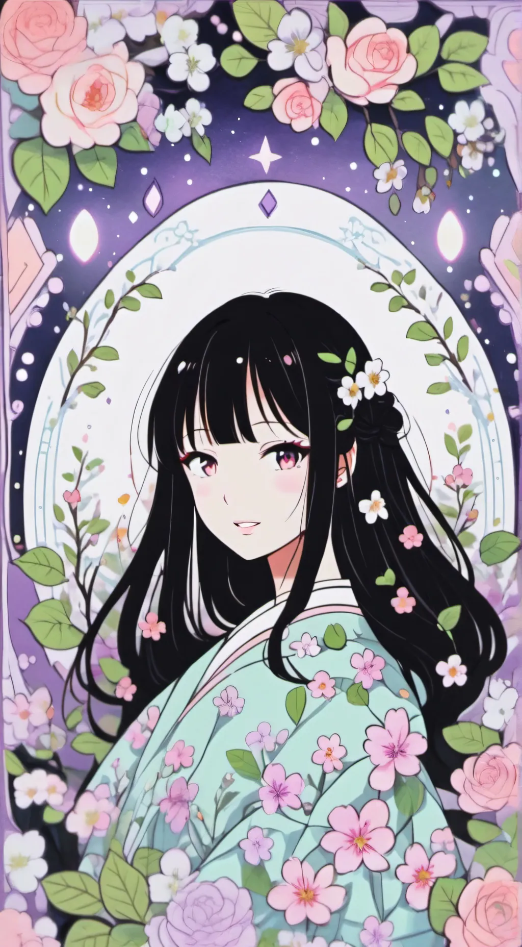 ai character: 𝓐𝓵𝓲𝓷𝓪🌺💖 background