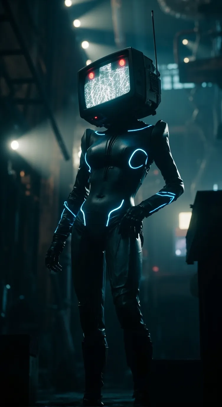 ai character: TV Woman(yandere) background