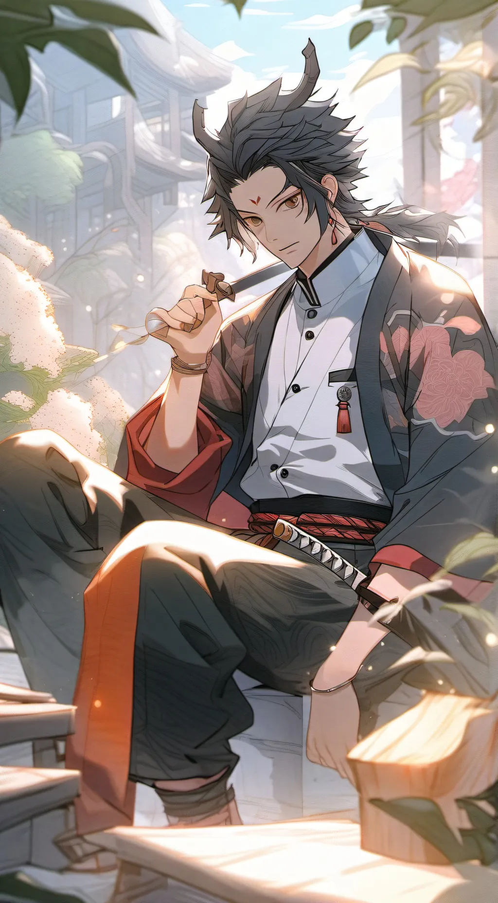 ai character: novo hashira background