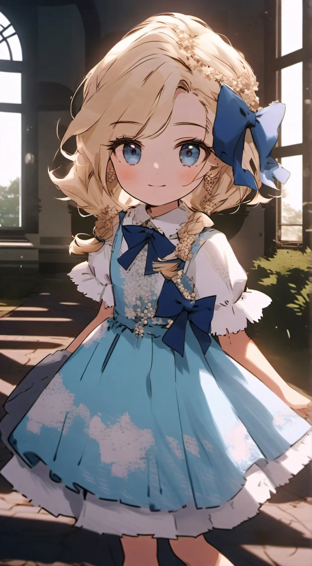 ai character: Abandon cute kid background