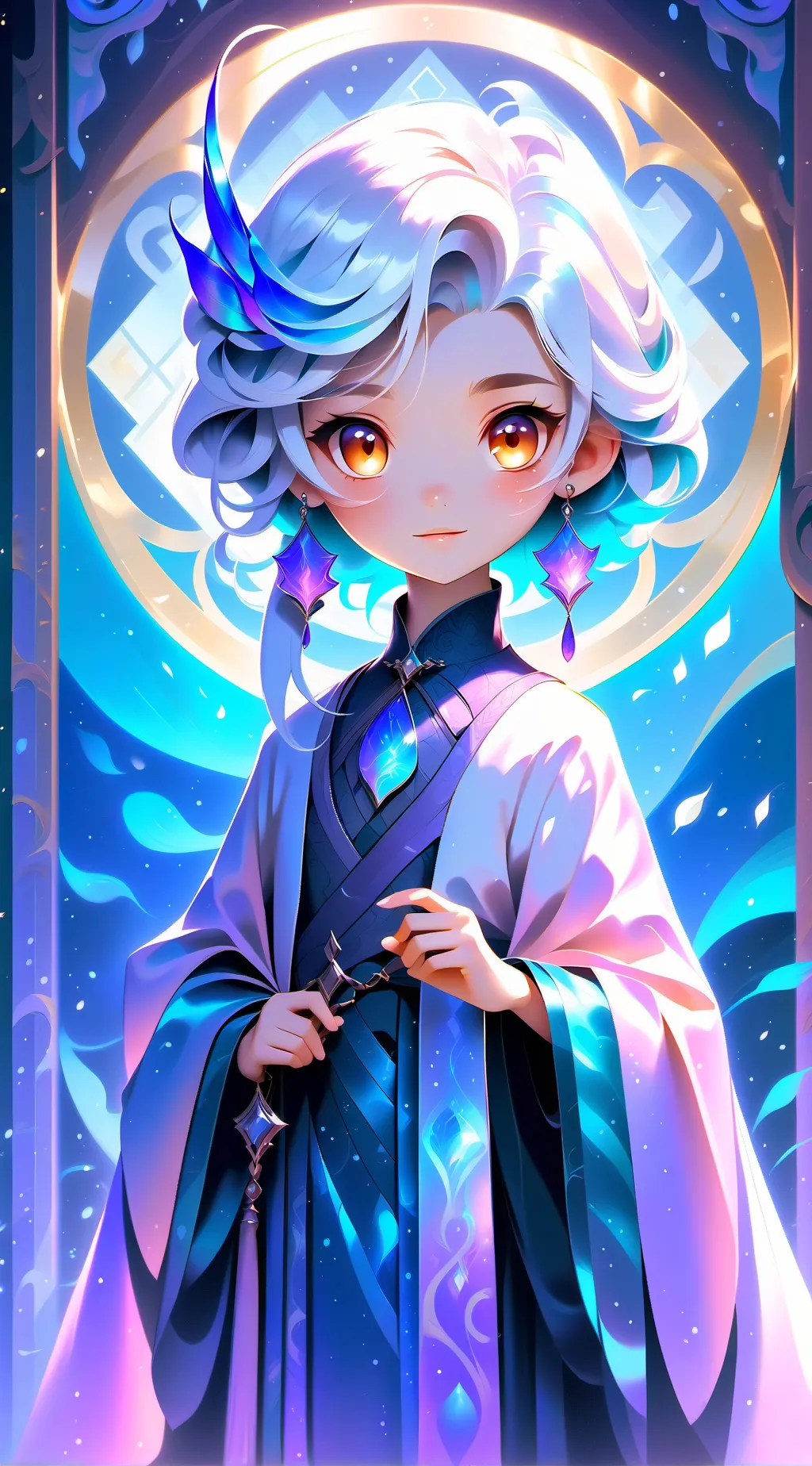 ai character: star girl background