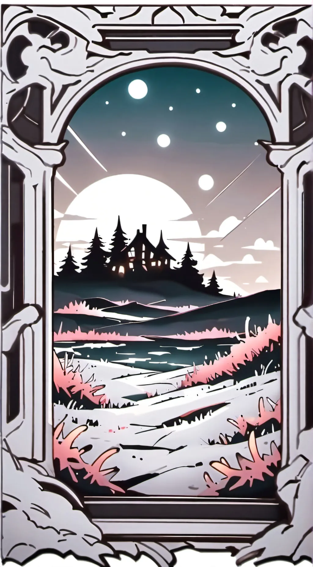 ai character: MHA horror movie background