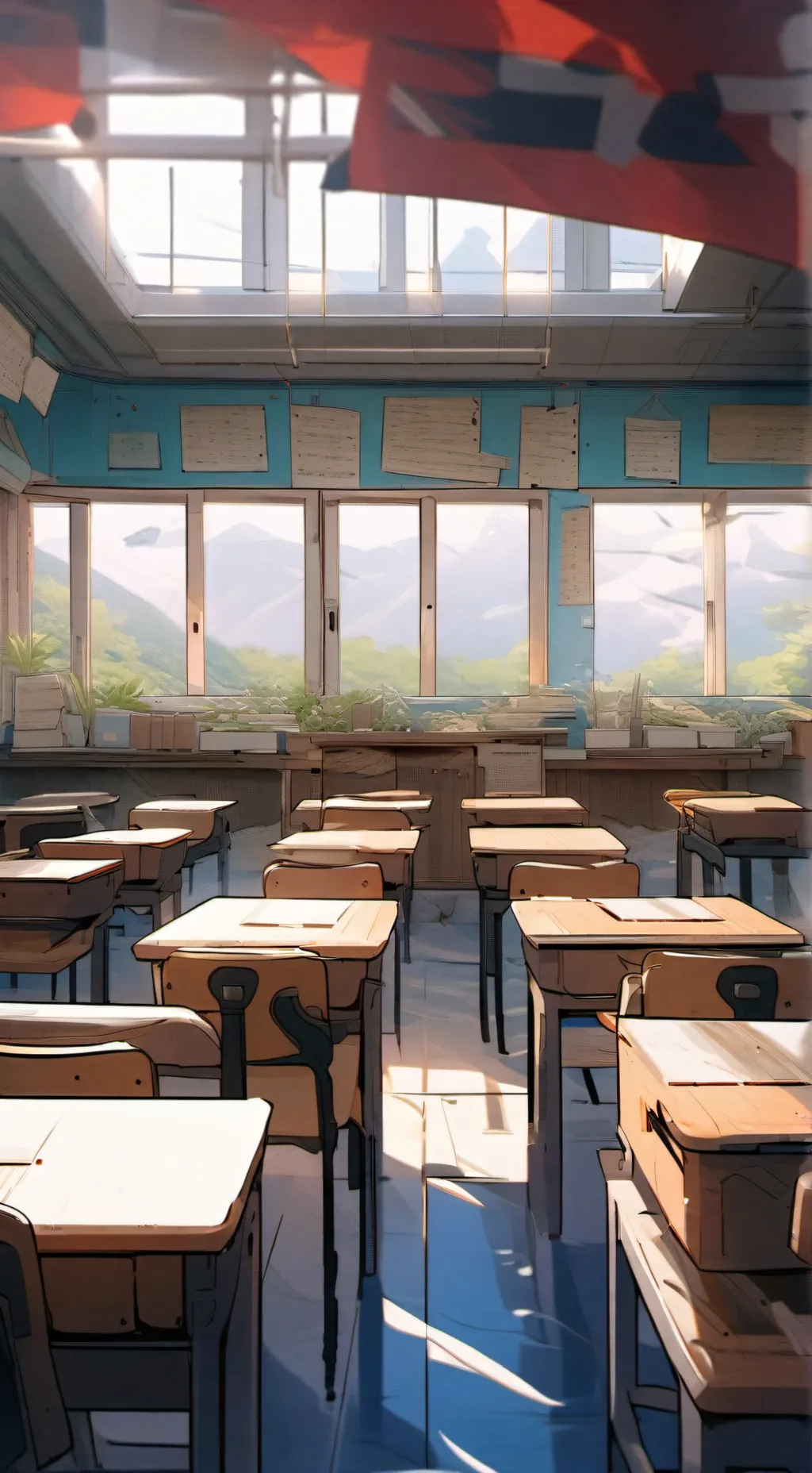 ai character: Classroom background