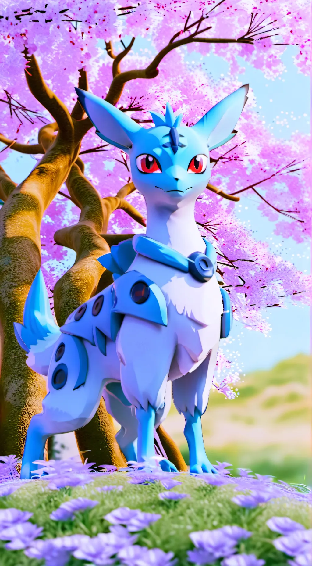 ai character: Bluetiful background