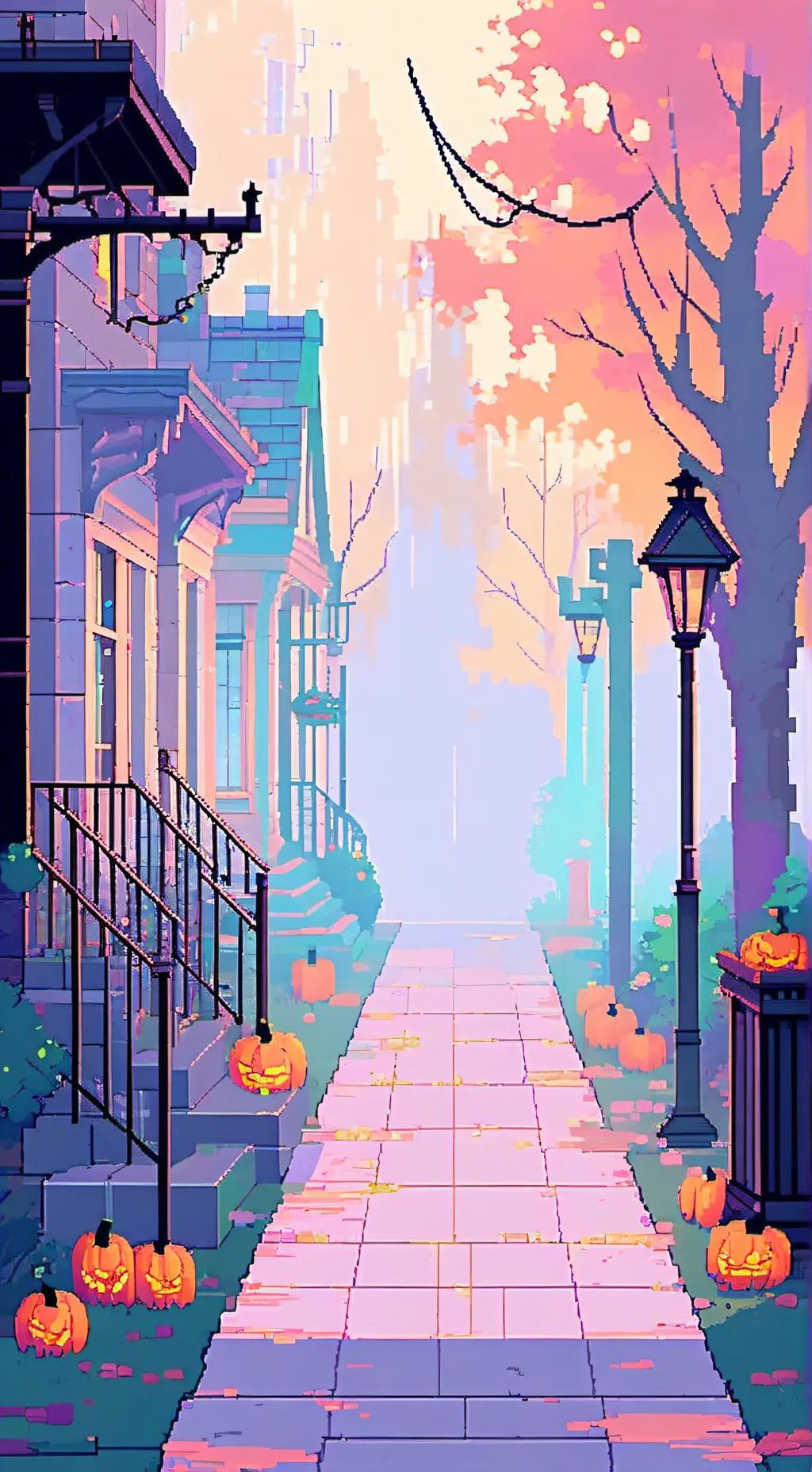 ai character: CH ✗ Halloween background