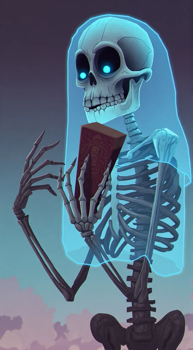ai character: Death skeleton  background