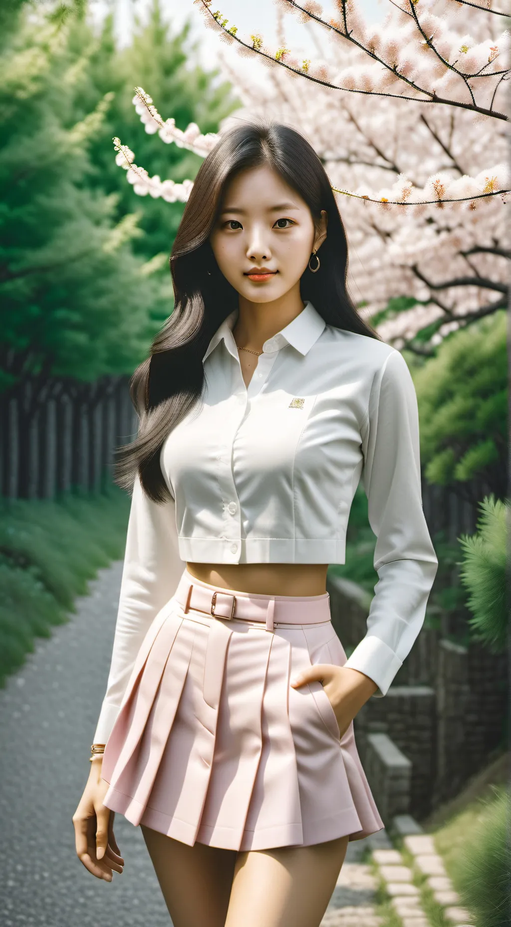 ai character: Hana(skz) background