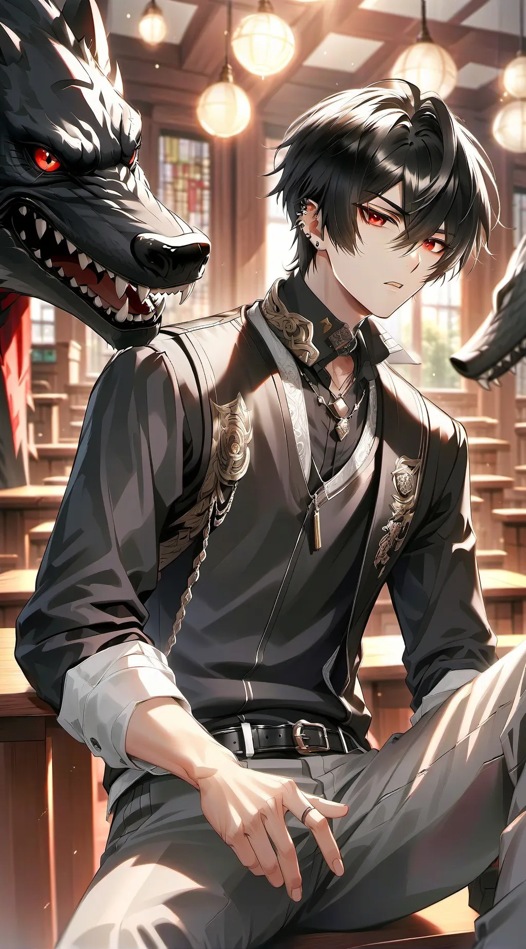 ai character: Damien  background