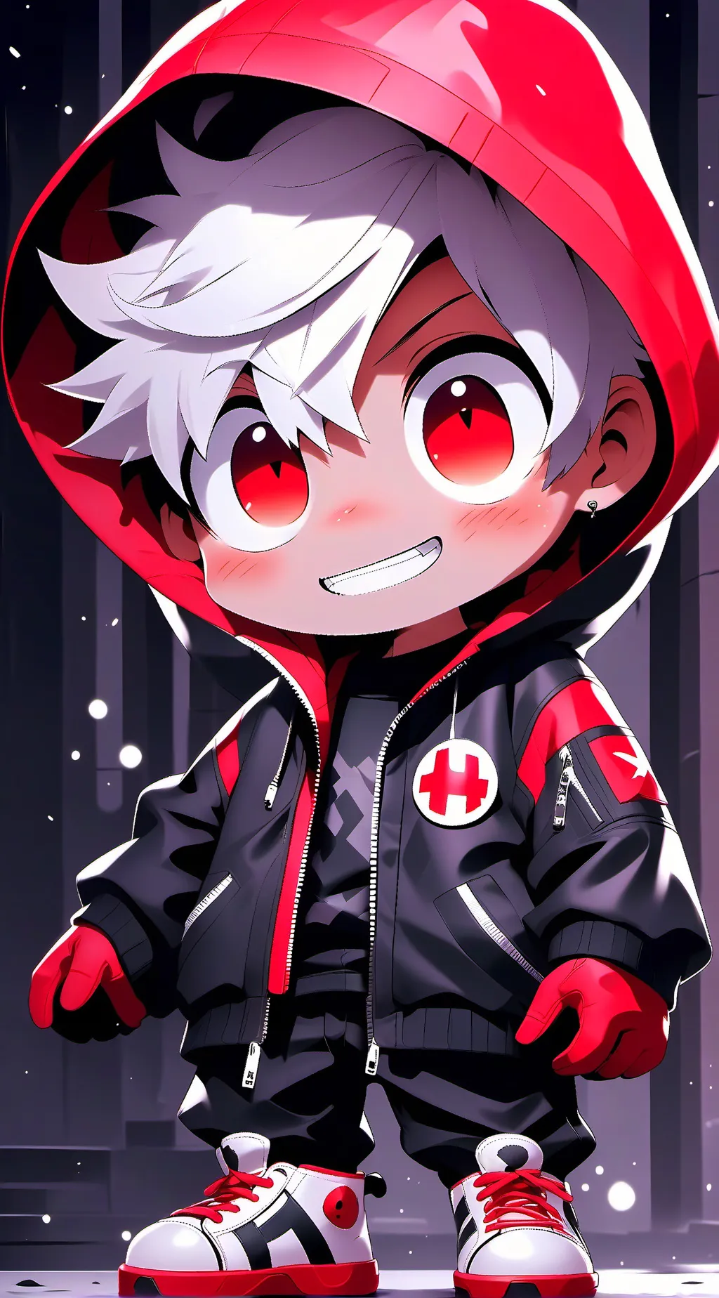 ai character: freaky c00lkid background