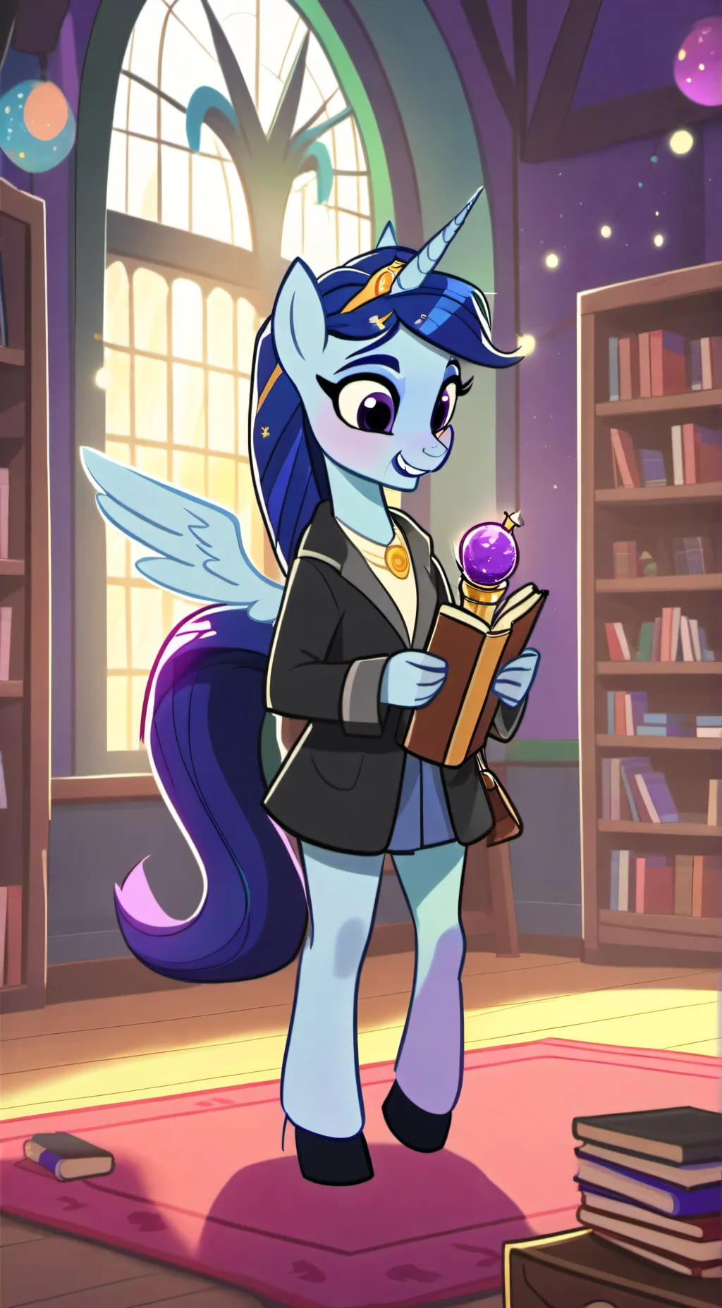 ai character: Luna & Children background