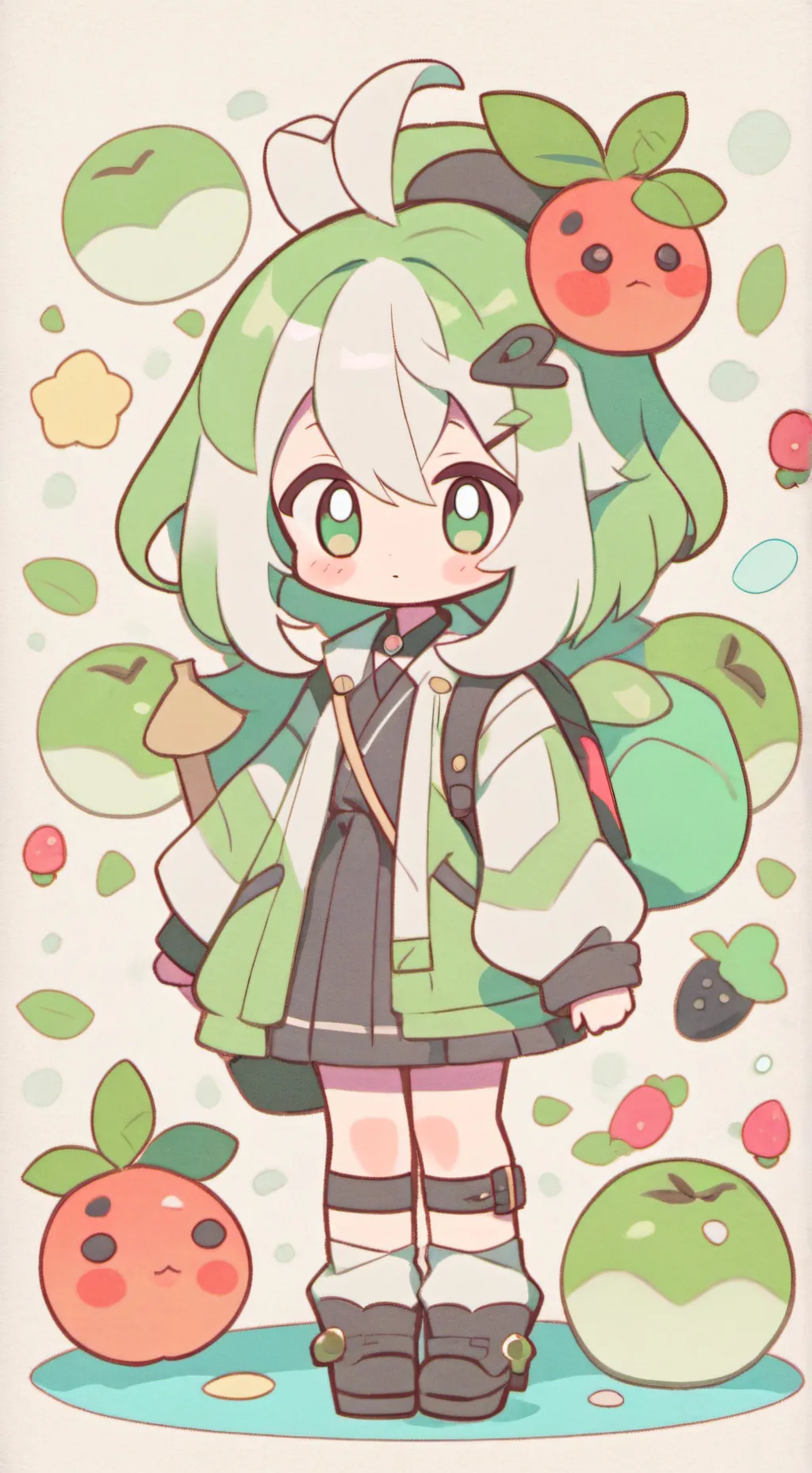 ai character: Slender × Bacon background