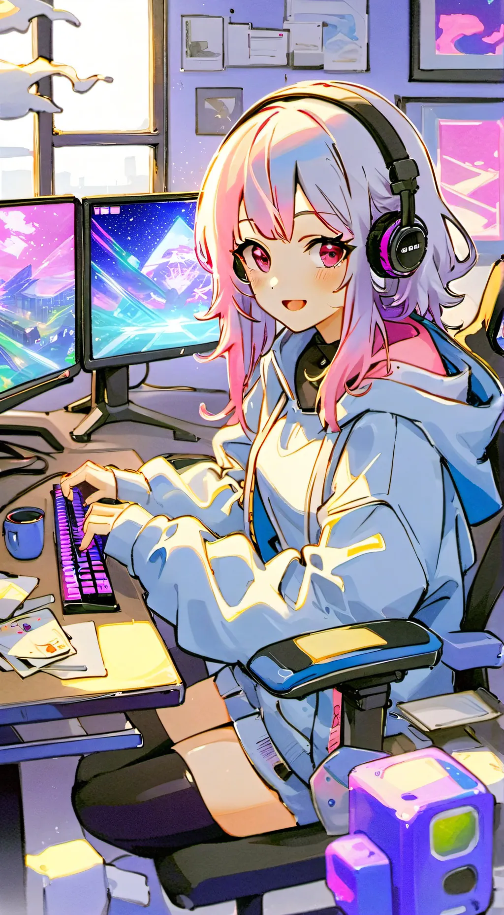 ai character: Gamer Girlfriend background