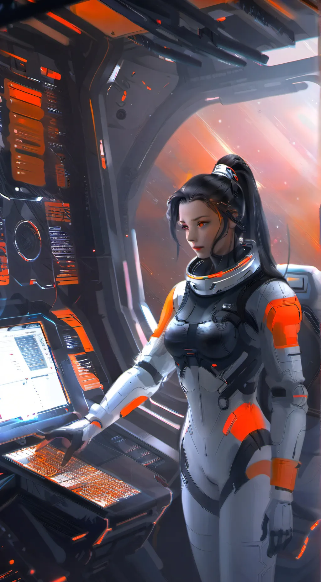 ai character: Captain Hannah  background