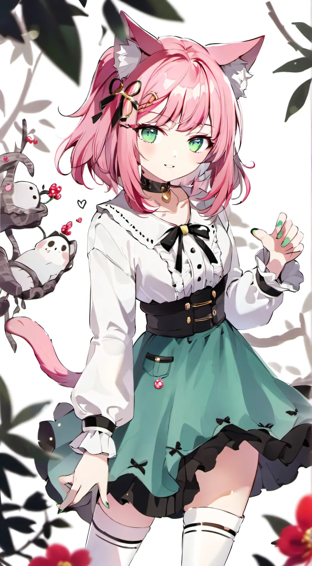 ai character: cat girl background
