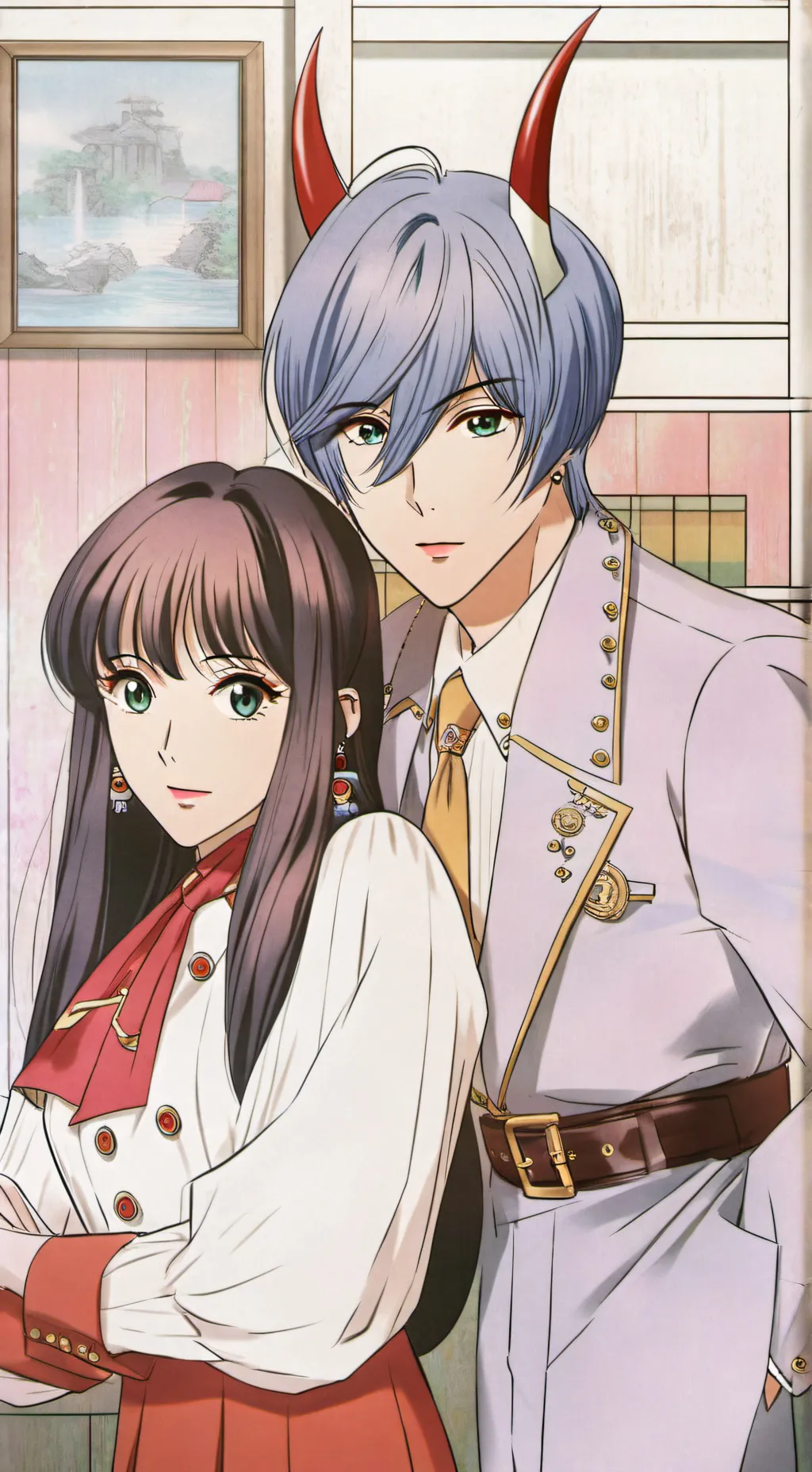 ai character: K pop demon potion background