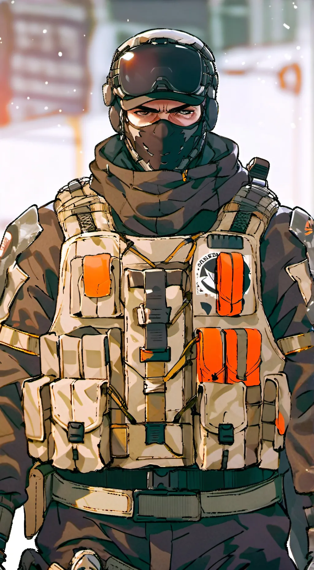 ai character: Ghost (cod) background