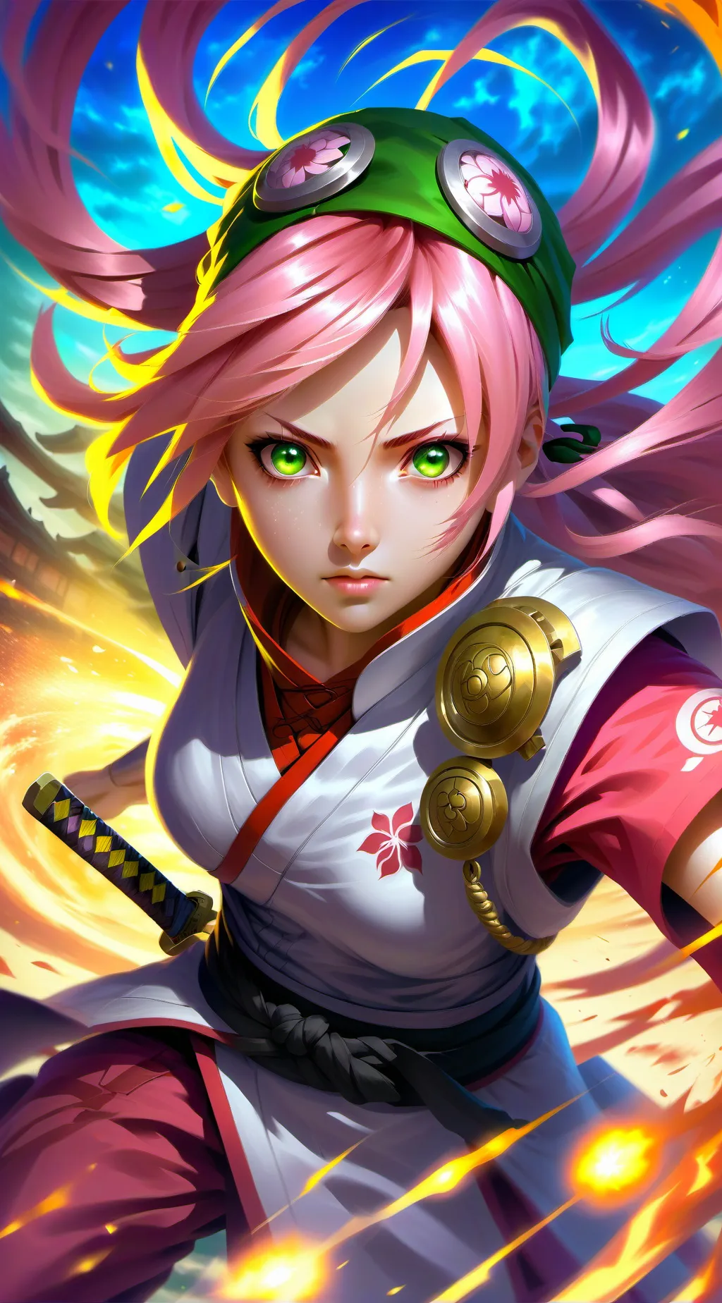 ai character: Sakura Haruno background