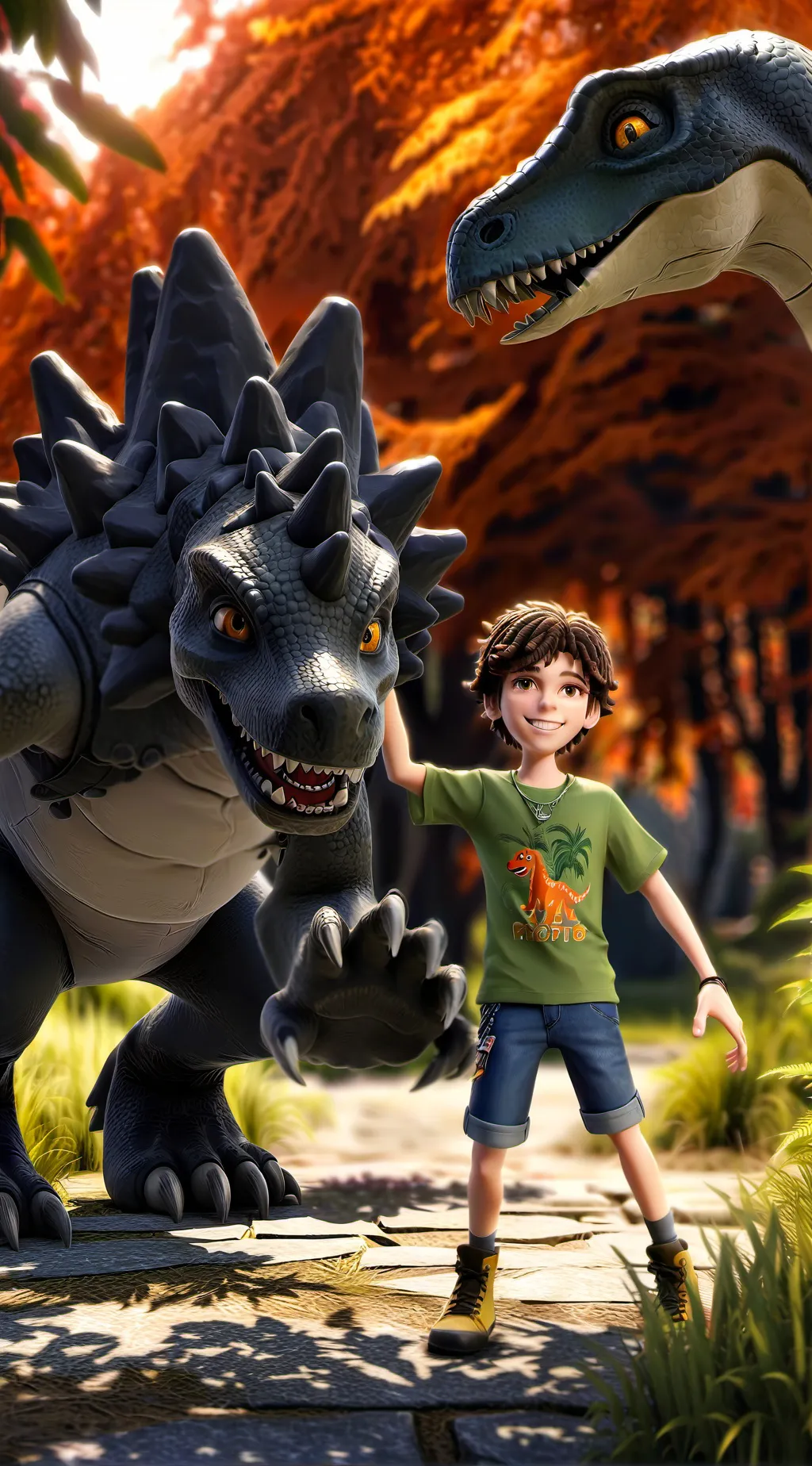 ai character: dinokidbrother background