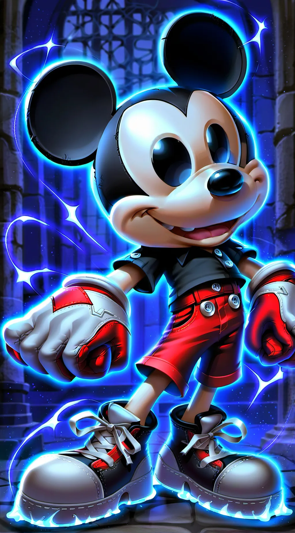 ai character: Ahh Mickey Mouse background