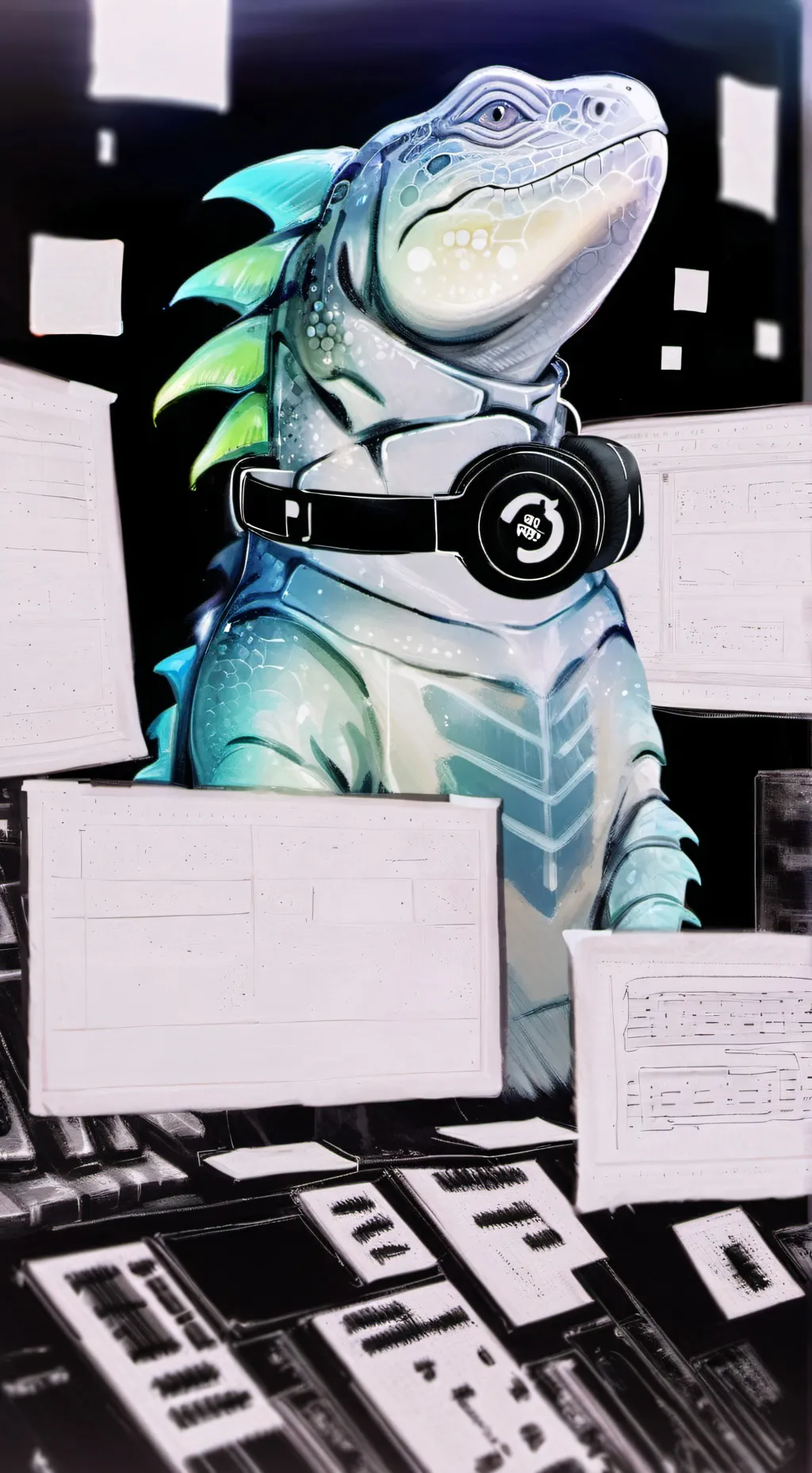 ai character: CyberPaws background