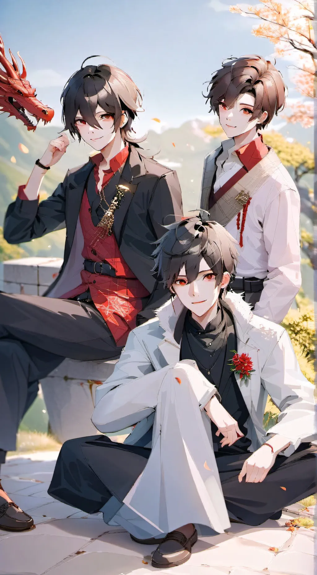 ai character: dragon boys  background