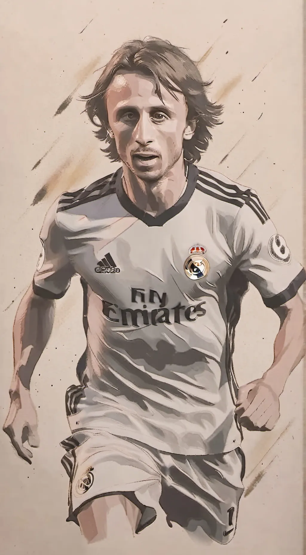ai character: Luka Modrić background