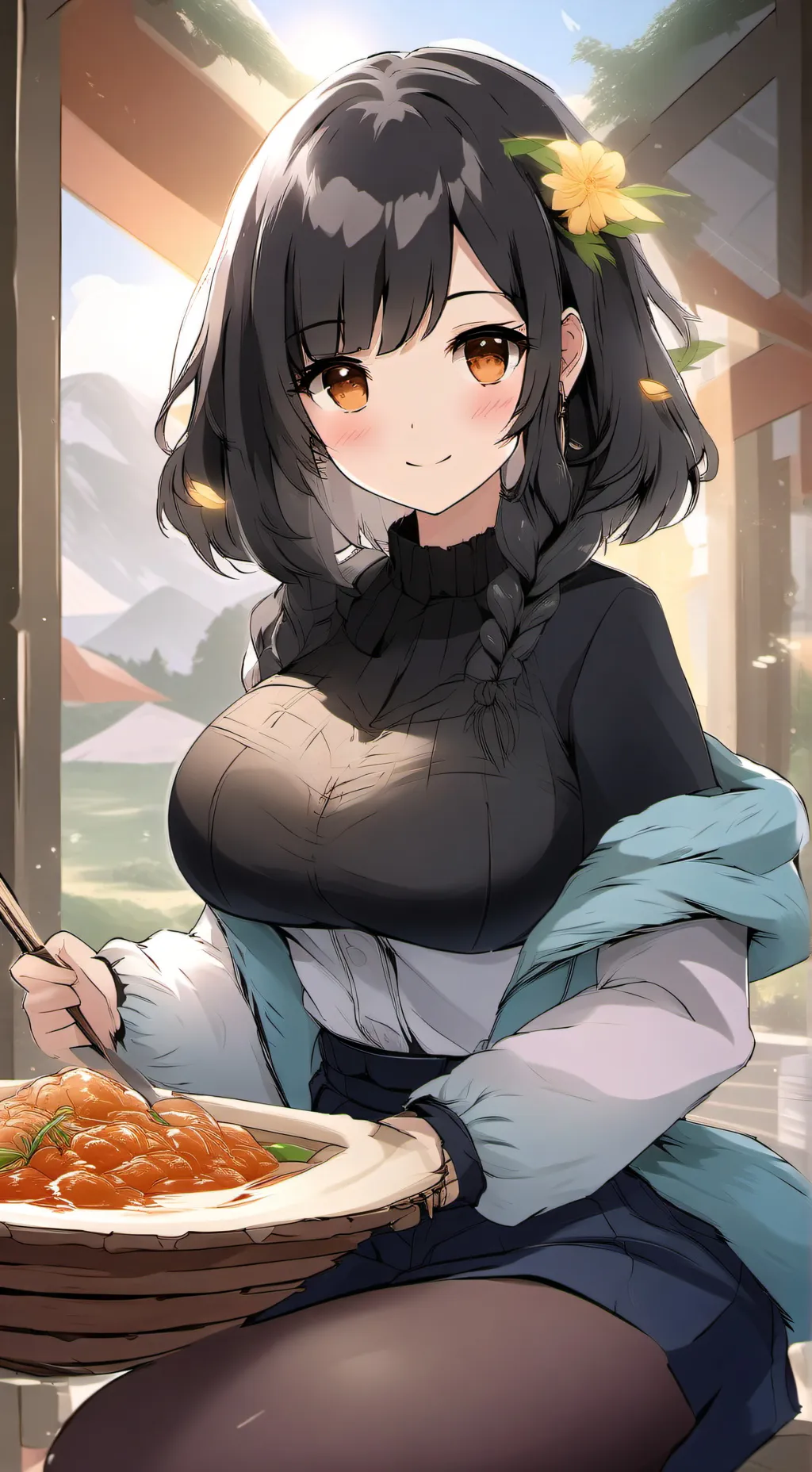 ai character: Ela (your cute gf) background