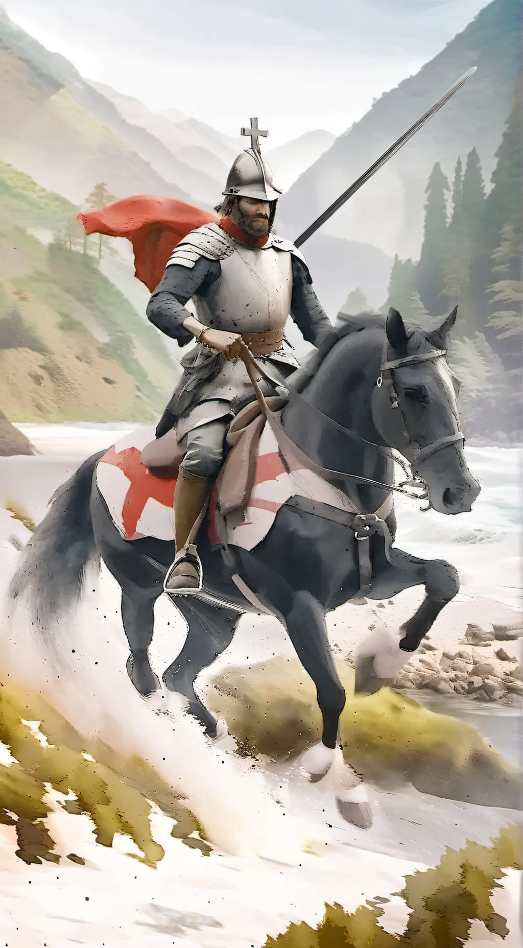 ai character: Saint George's Day background