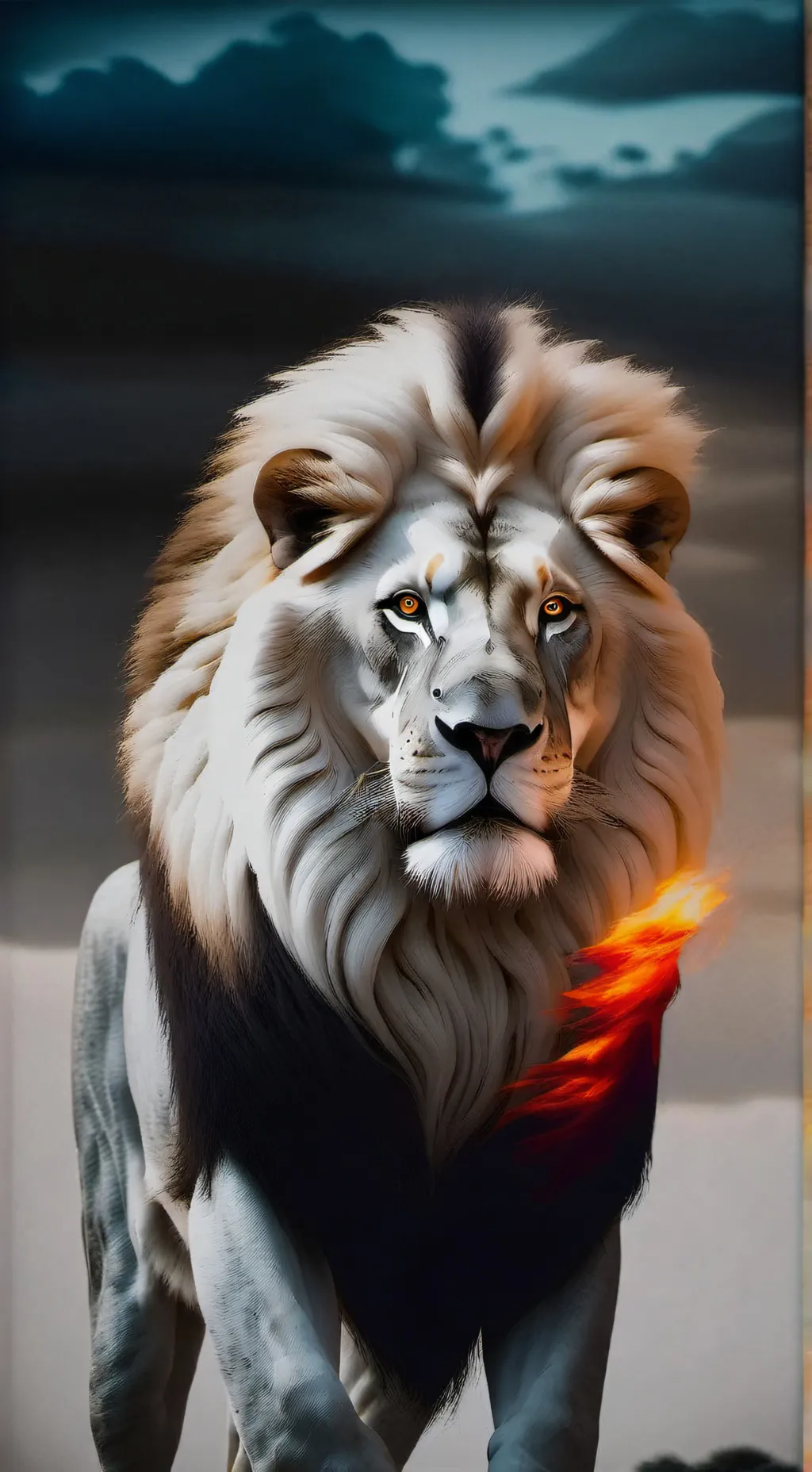 ai character: Lion blaze background