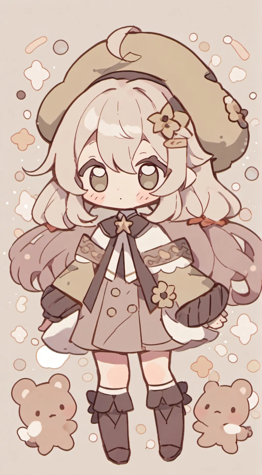 ai character: una bebe neko background