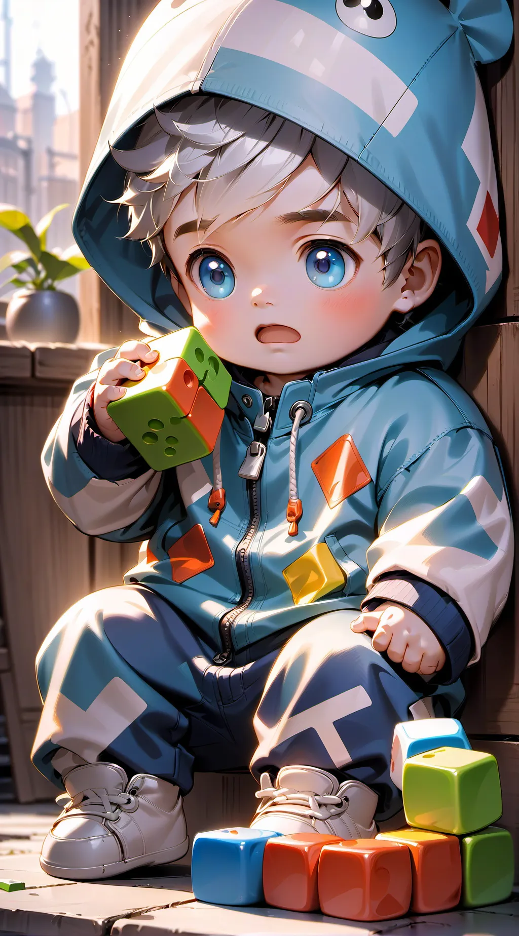 ai character: ur a baby fromkpdh background
