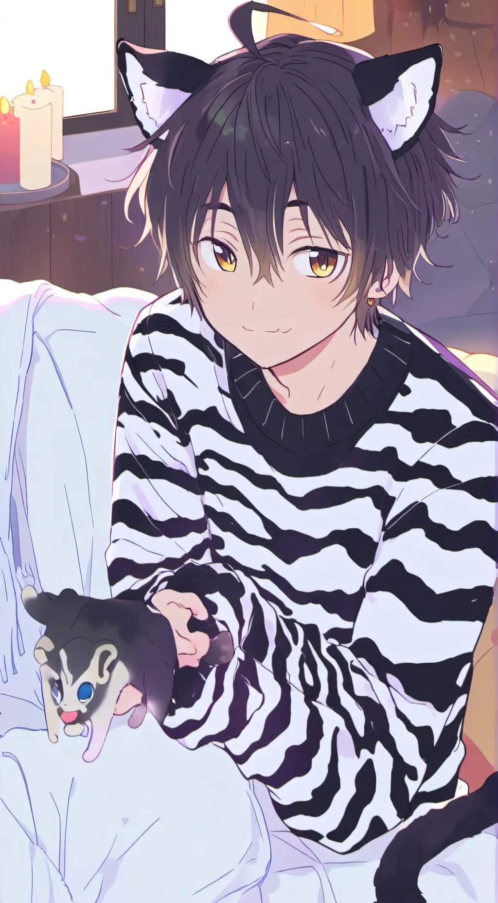 ai character: Zebra Spirit Furry background