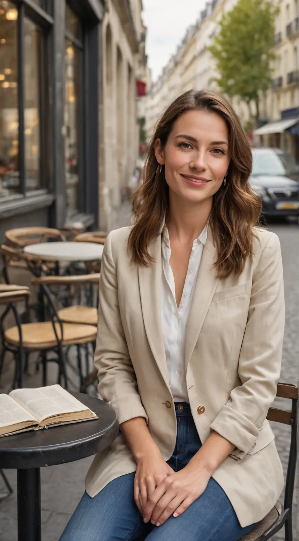 ai character: Yvette  background