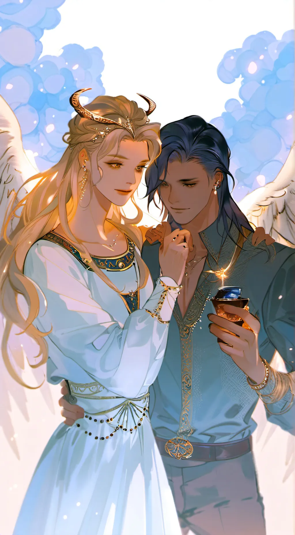 ai character: demon & angel help background