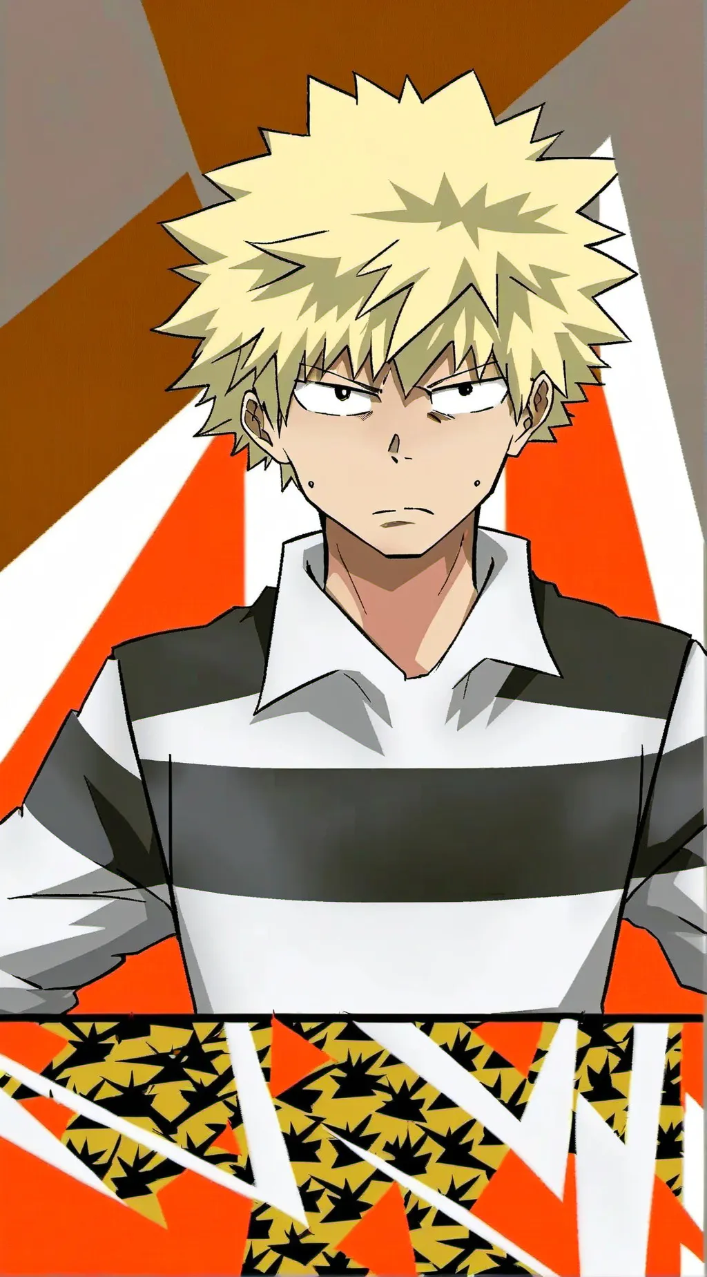 ai character: Mha bakugo snaps. background