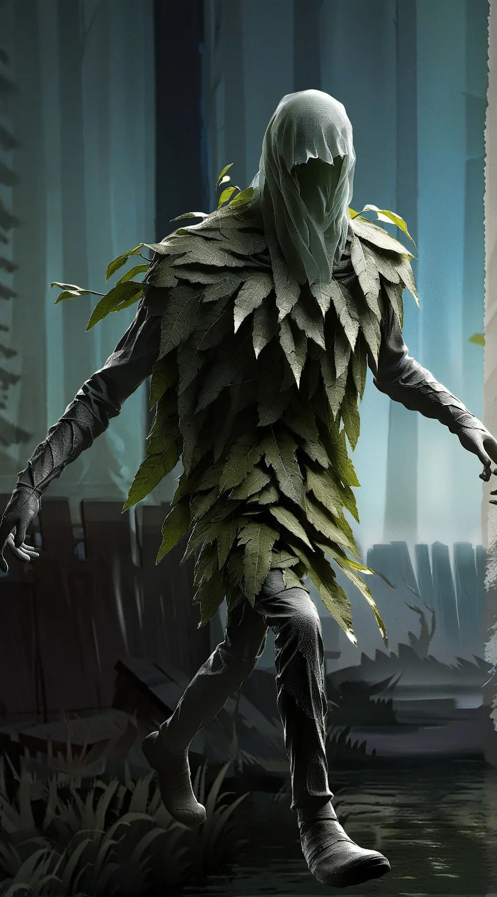 ai character: mha skinwalker dog background