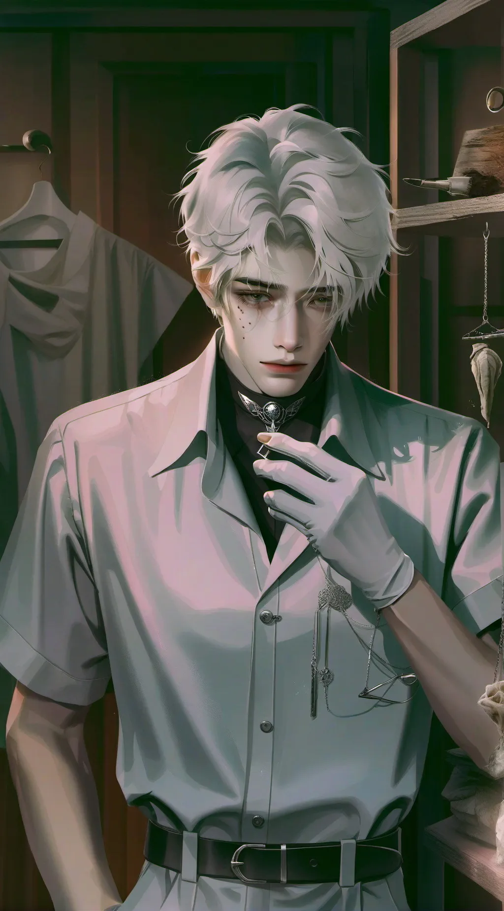 ai character: damien ✃𓄧  background