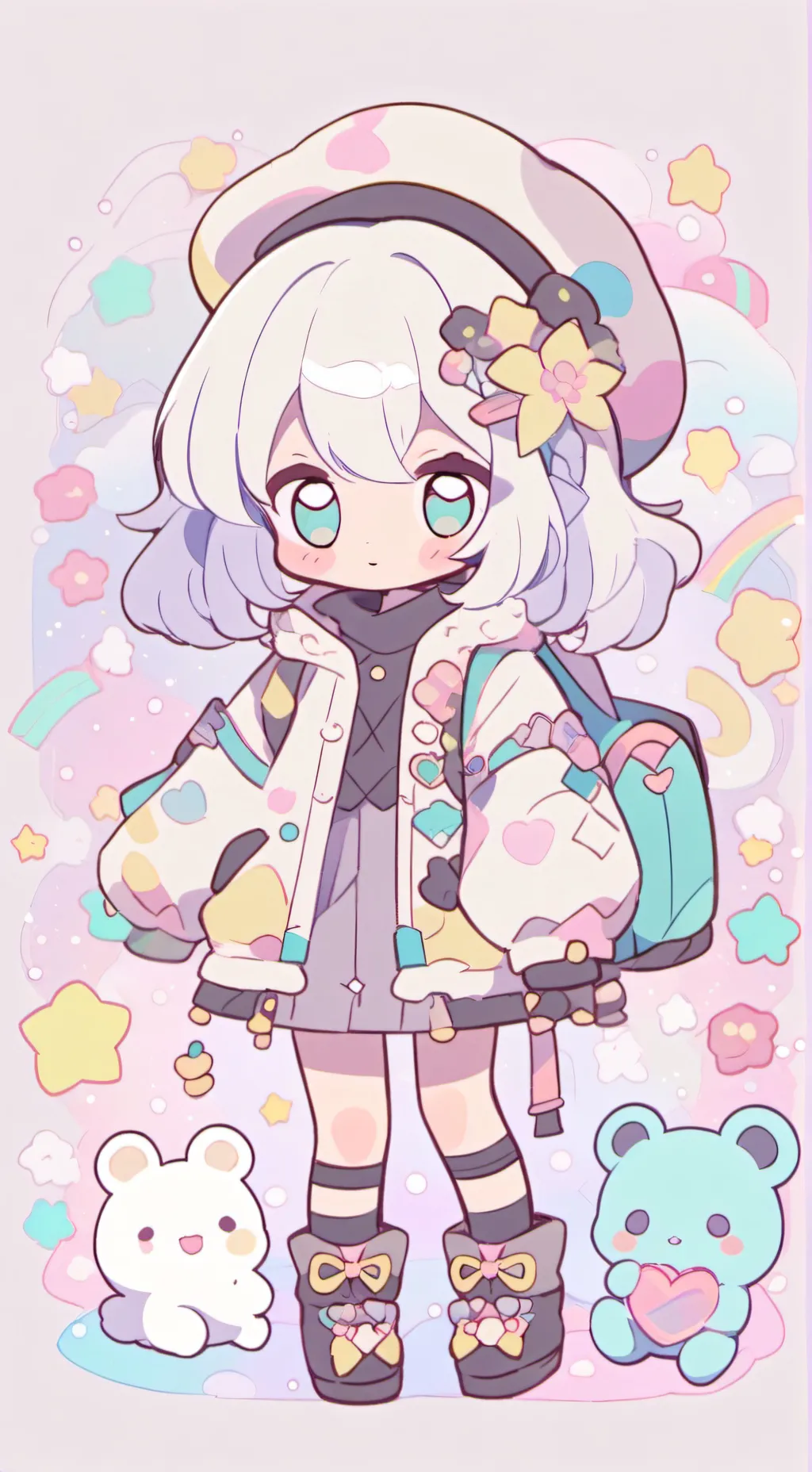 ai character: Чибики background