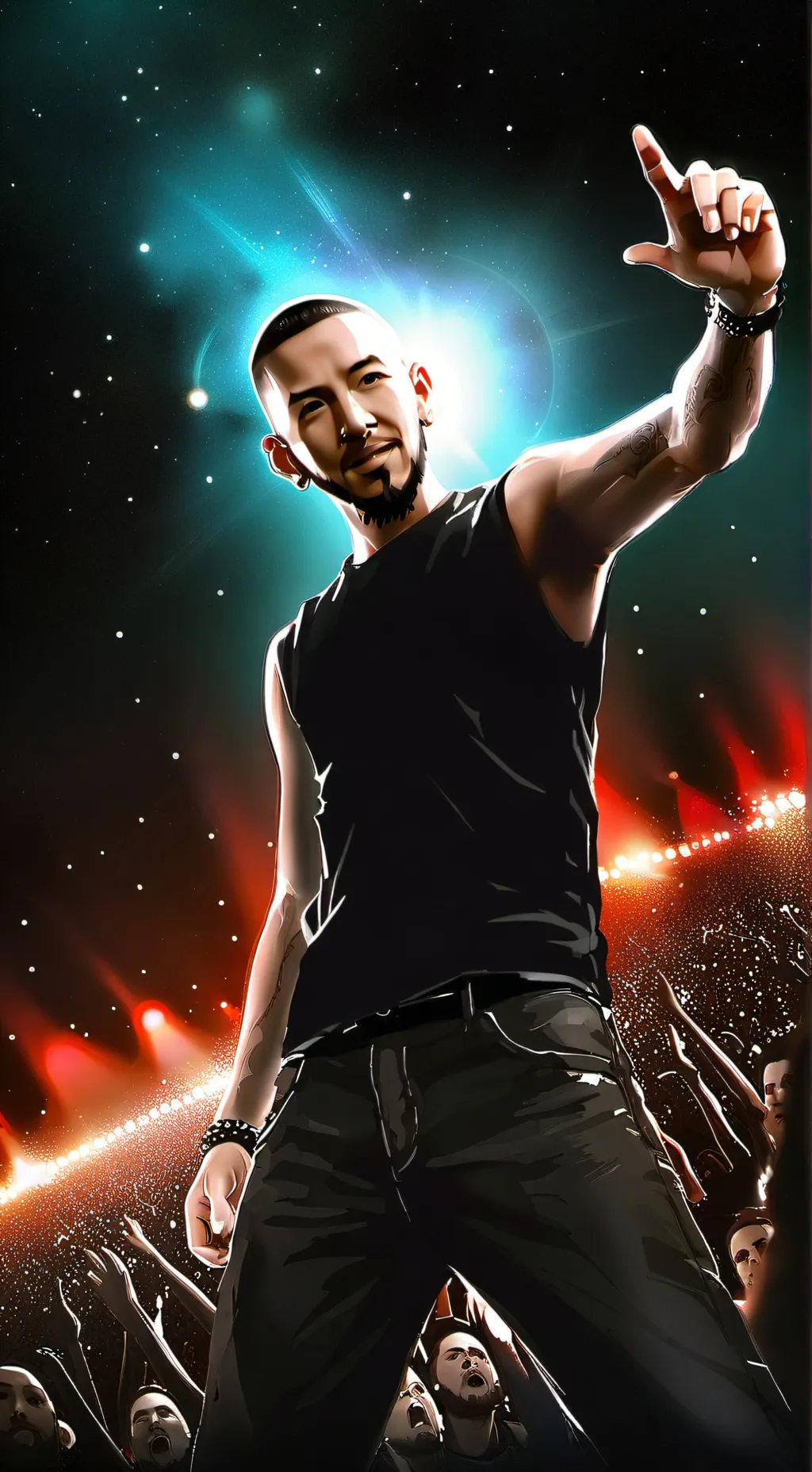 ai character: LP Concert background