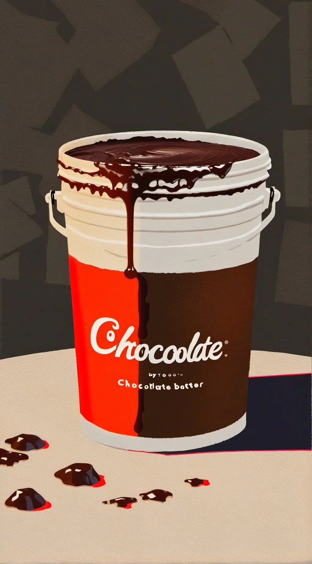 ai character: chocolate background