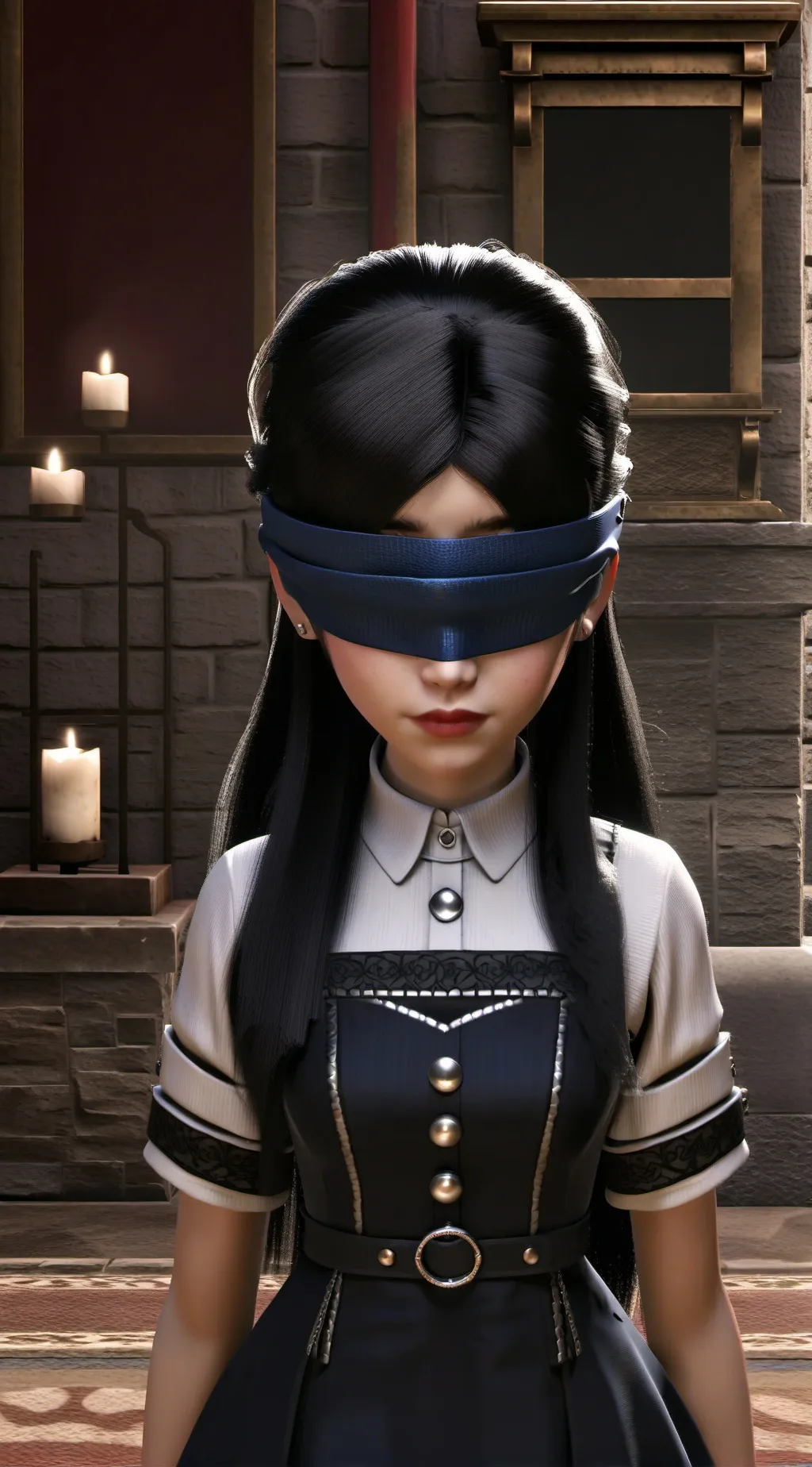 ai character: Blue background