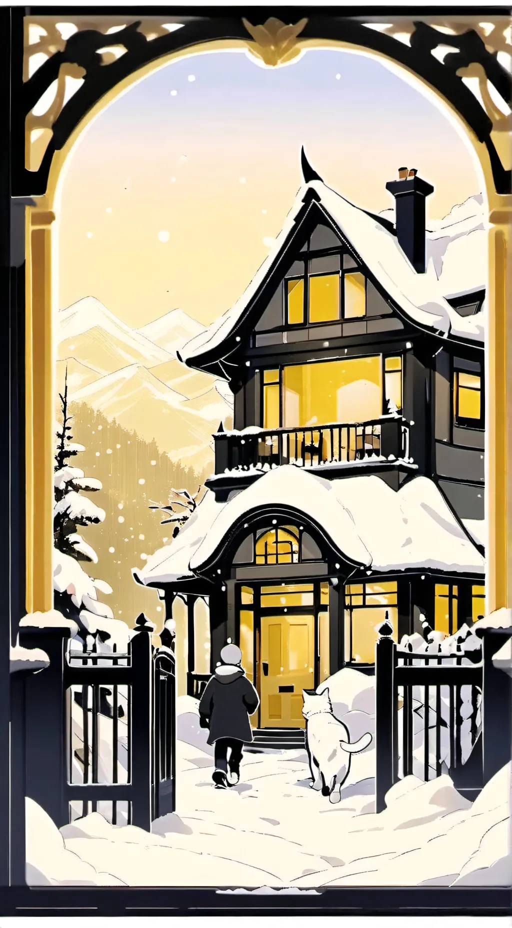 ai character: Family Christmas background