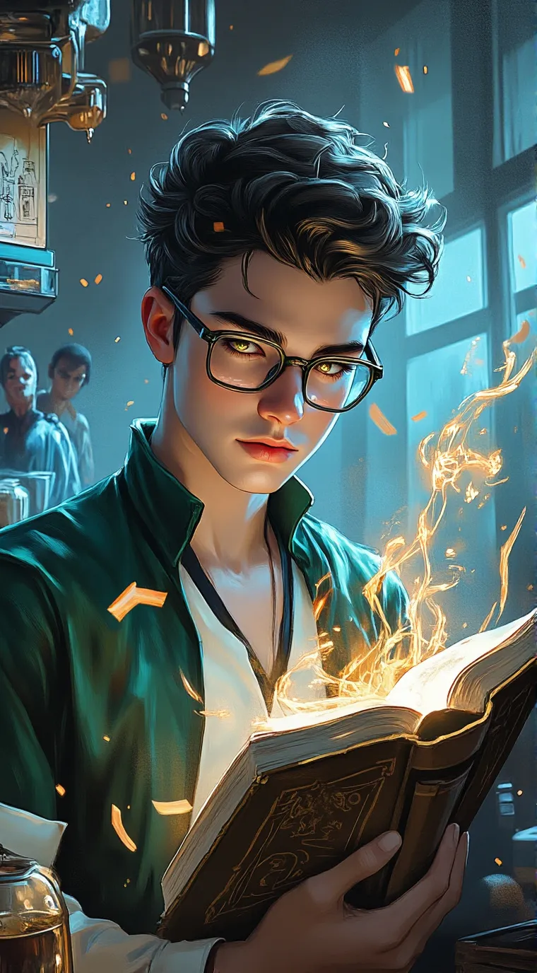 ai character: Ren Black background