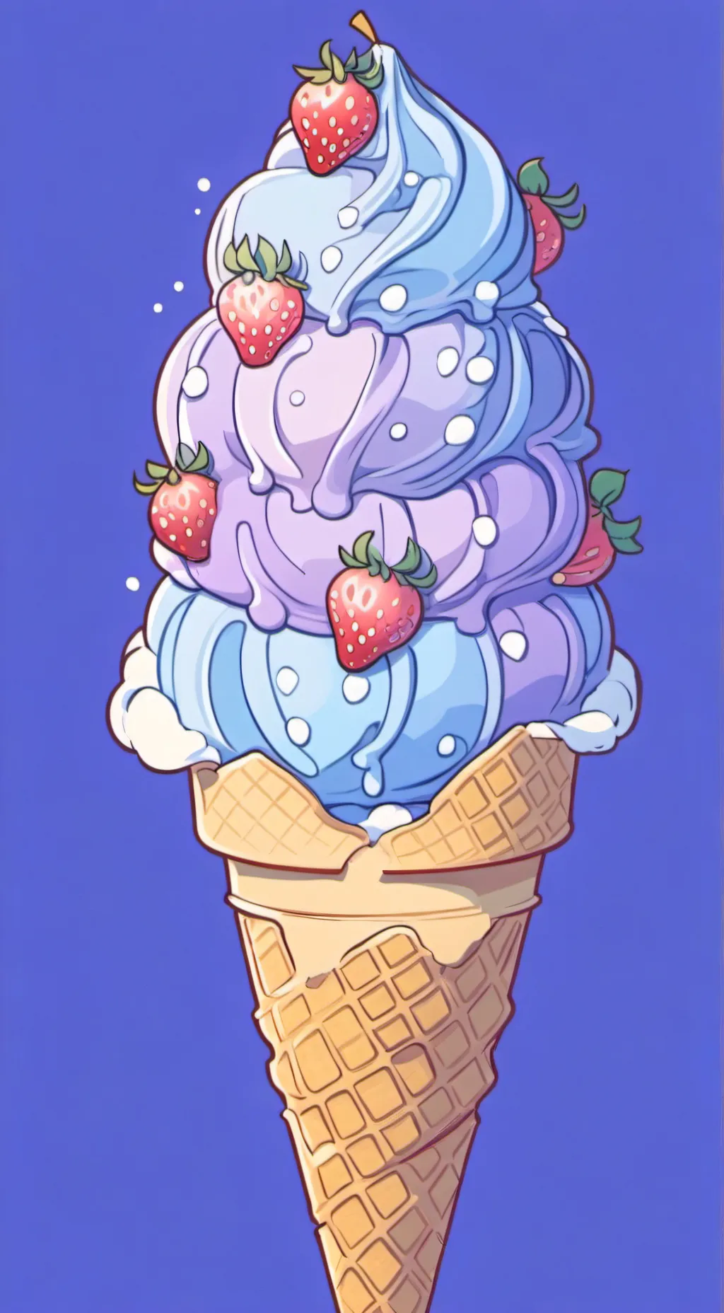 ai character: Ice Cream Factory. background