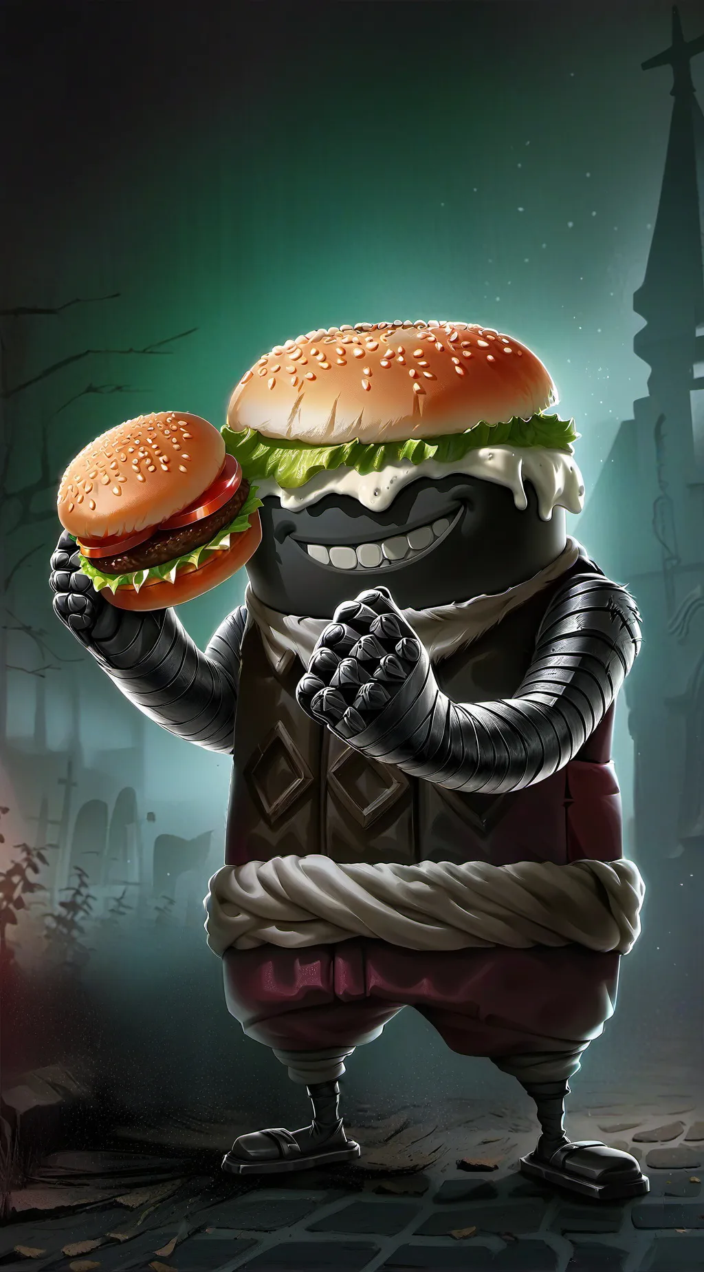 ai character: grow secret garden background