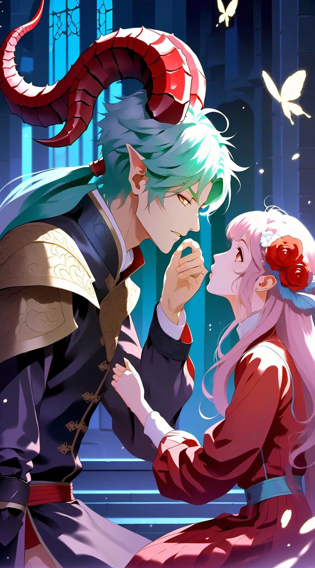 ai character: Lyra and Solstice background