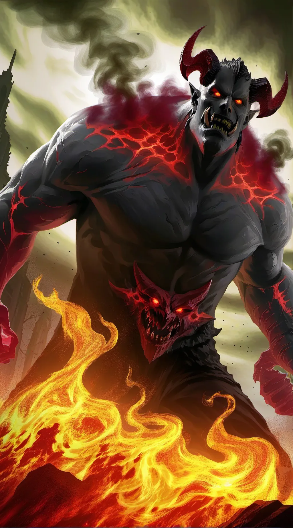 ai character: King furry mask  background