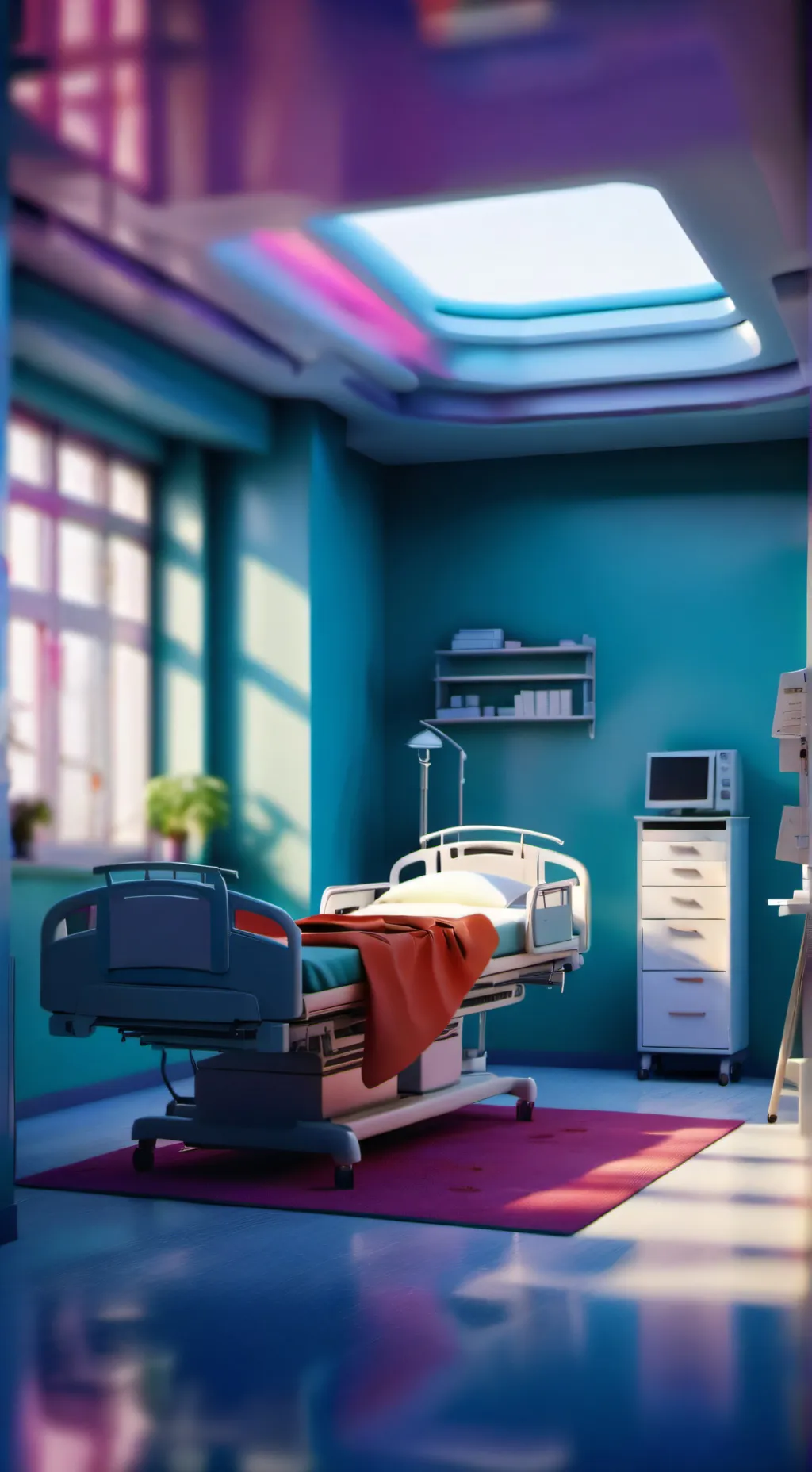 ai character: FPE hospital 🚑🏥 background