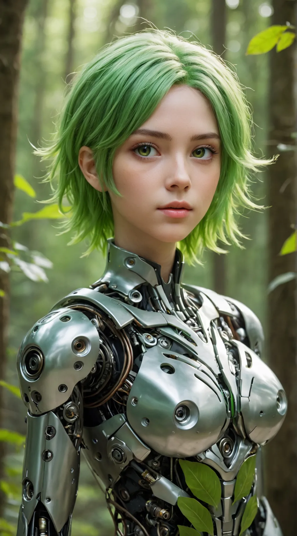 ai character: Verde background